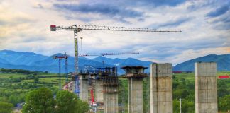 ”OPERA DE ARTA” DE PE VALEA TALMACUTA – CNAIR prezinta stadiul viaductului parte a lotului Sibiu – Boita