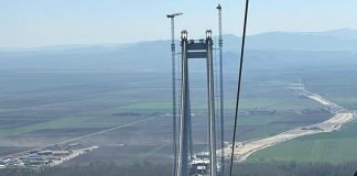 PODUL SUSPENDAT PESTE DUNARE DE LA BRAILA ESTE GATA – Podul de 2 km este proiectat sa aiba o durata de viata de 120 de ani si a costat jumatate de miliard de euro