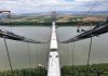 PODUL SUSPENDAT DE LA BRAILA E APROAPE GATA – Cea mai importanta etapa din investitie a fost finalizata, cel mai mare pod din Romania va fi gata in acest an