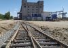 LINIA DE CALE FERATA CU ECARTAMENT NORMAL DIN PORTUL GALATI, REDESCHISA – Vagoanele cu cereale din Ucraina intra direct in Siloz pe linia cu ecartament larg