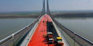 PODUL SUSPENDAT DE LA BRAILA DE PESTE DUNARE INTRA IN ETAPA FINALA – Investitia de peste 2,37 miliarde lei este realizata in proportie de 92%