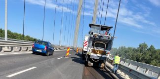 PODUL DE LA BRAILA, IN REPARATII – Constructorul WeBuild reface asfaltul pe Podul de la Braila