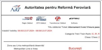 PREMIERA IN TRANSPORTUL FEROVIAR – Au aparut primele bilete si abonamente metropolitane