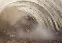 DINAMITARE PE AUTOSTRADA SIBIU-PITESTI – Au inceput operatiunile pentru constructia tunelului Robesti, pe sectiunea 2 (Video)