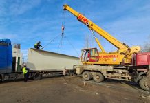 IMAGINI NOI DE PE SANTIERIUL DE PE PRUT – A ajuns tablierul metalic