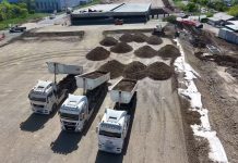 PASAJUL DE PE AUTOSTRADA CAPITALEI – Antreprenorul executa lucrari pe intregul amplasament: stadiul in care se afla