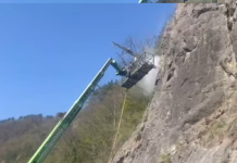 S-A RELUAT ACTIVITATEA PE DN7 – Se monteaza plase de protectie pe Valea Oltului