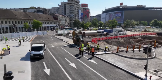 PRIMA ETAPA DE REFACERE A PLANSEULUI UNIRII S-A INCHEIAT – Se va redeschide circulatia in Piata Unirii