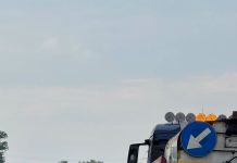 IMAGINI DE PE DN 59A – A inceput asternerea covorului asfaltic pe un tronson important