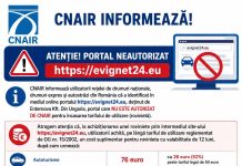 CNAIR avertizează: site neautorizat pentru achiziția rovinietei. Costuri suplimentare de până la 93 euro