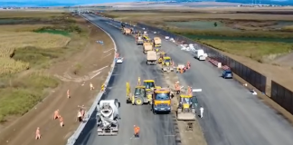 Stadiul lucrărilor pe lotul 3 al secțiunii A7 Bacău – Pașcani, între Mircești și municipiul Pașcani