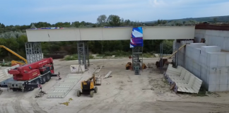 Imagini cu lucrările la podul peste Prut de la Ungheni – Zagarancea