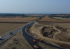 Autostrada A7 Bacău-Pașcani: se așterne asfaltul la nodul rutier Roman Sud
