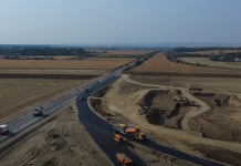 Autostrada A7 Bacău-Pașcani: se așterne asfaltul la nodul rutier Roman Sud