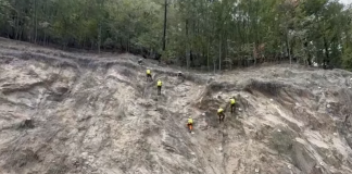 Imagini cu lucrările de montare a plaselor de protecție pe Valea Oltului (Video)