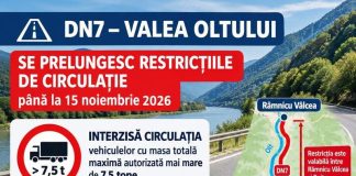 Restricțiile pe Valea Oltului au fost prelungite