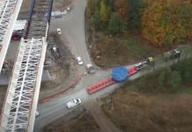 Cârtița de forare a ajuns pe șantierul Autostrăzii Sibiu-Pitești. Utilajul va lucra pe Secțiunea 3 Cornetu – Tigveni