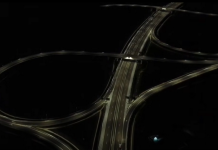 Video: A început testarea sistemului de iluminat pe Secțiunea 4 a Autostrăzii Sibiu–Pitești