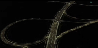 Video: A început testarea sistemului de iluminat pe Secțiunea 4 a Autostrăzii Sibiu–Pitești